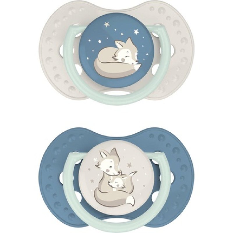Difrax Dynamic Pacifier 6-18 Months Night & Day Assorted