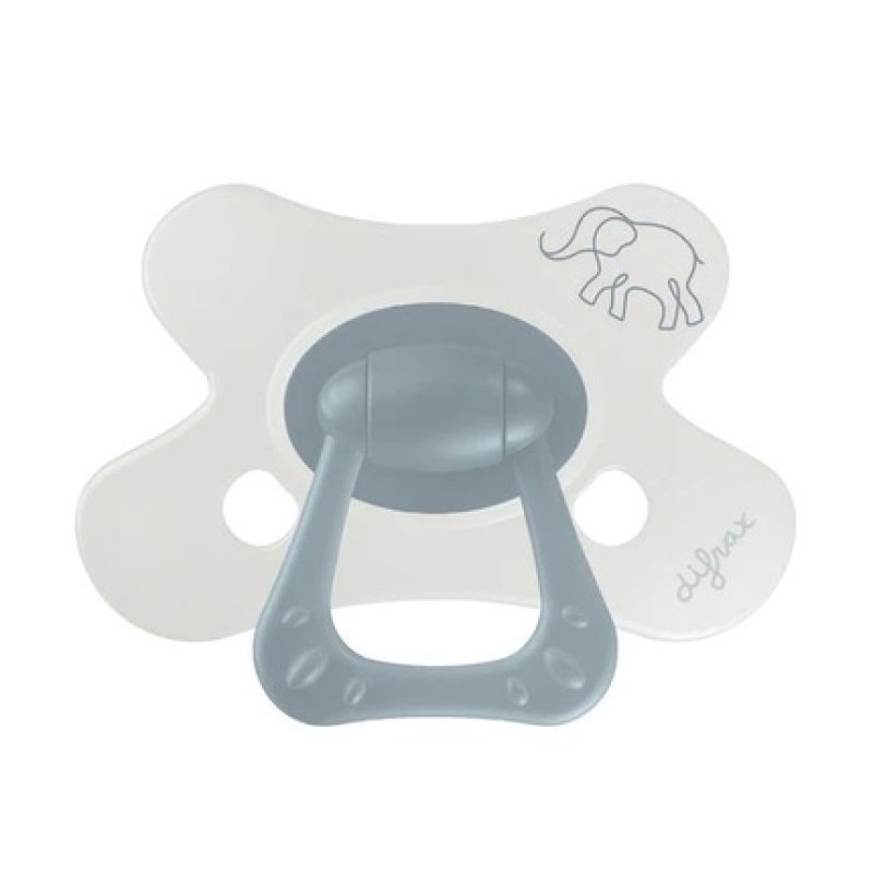 Difrax Natural Pacifier Little Venture 6 Months Little Grey Elephant