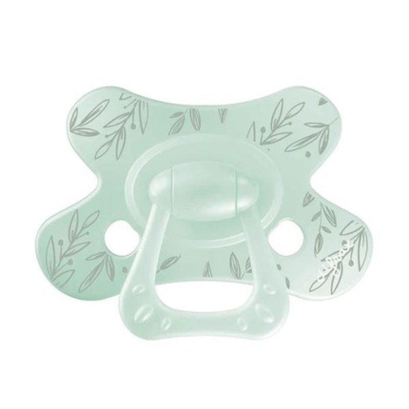 Difrax Natural Little Venture Pacifier 18 Months Mint Leafs