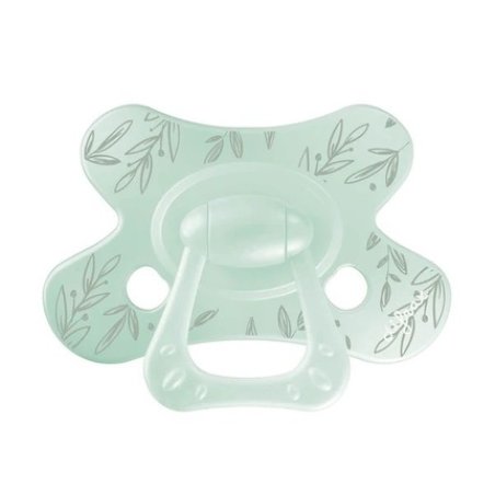 Difrax Natural Little Venture Pacifier 18 Months Mint Leafs