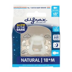 Difrax Natural Night Glow Pacifier For 18 Months
