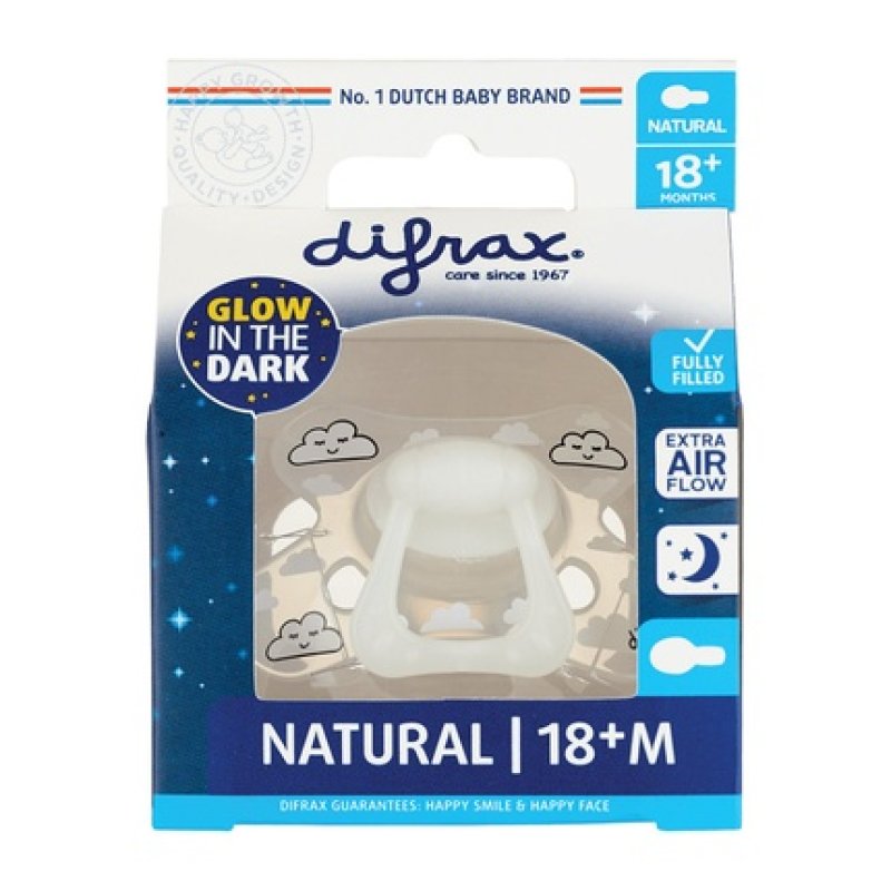 Difrax Natural Night Glow Pacifier For 18 Months