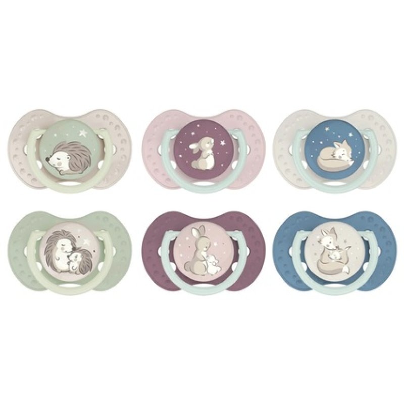 Difrax Dynamic Pacifier 3-6 Months Night & Day Assorted