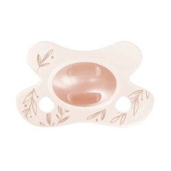 Difrax Natural Little Venture Newborn Pacifier In Dusty Pink Leafs
