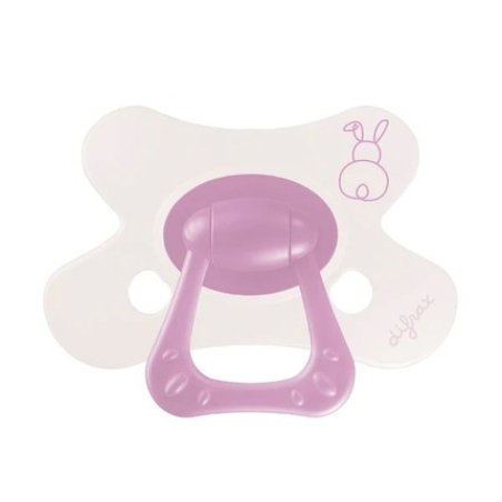 Difrax Natural Pacifier Little Venture 6 Months Berry Pink Bunny