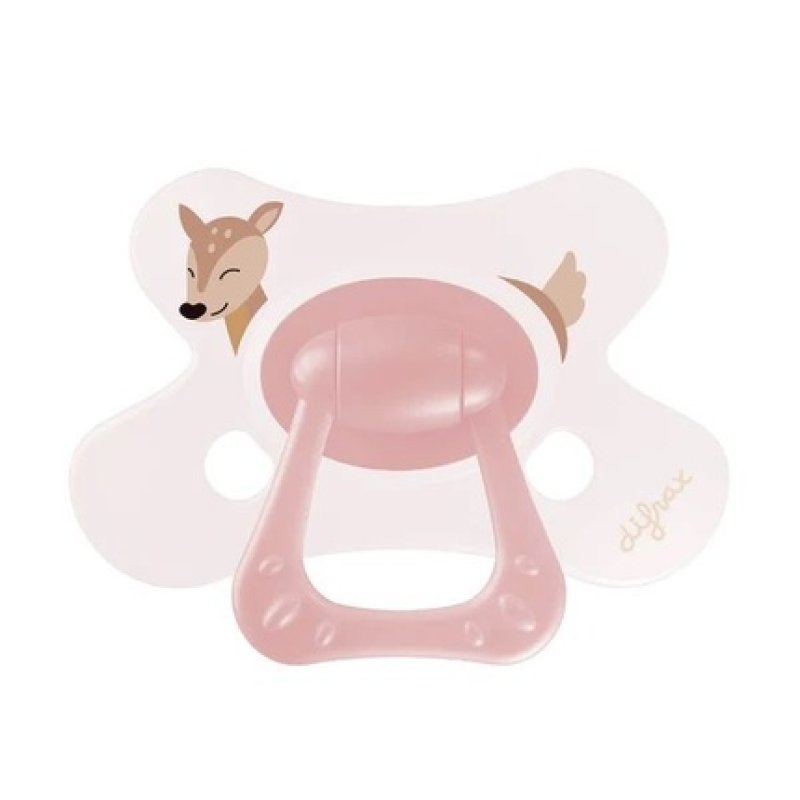 Difrax Natural Pacifier Little Venture 18 Months Soft Pink Deer