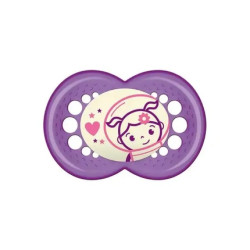 Mam Baby Dummy Original Night 16 Silicone Pink - Ideal For Babies 16 Months And Older