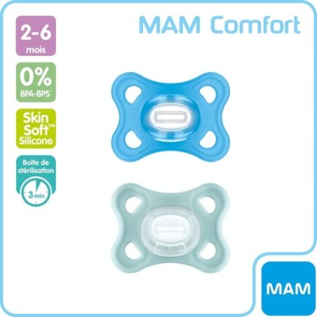 Mam Comfort Pacifiers 2-12 Months Ultra-Soft and Light Dummies