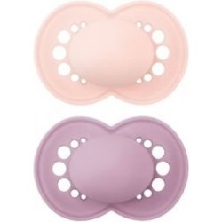 Mam Colours Of Nature Matt Pacifier With Silicone Nipple 6-16 Months Pink - 2 Pieces