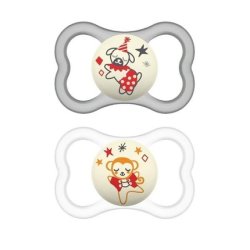 MAM Air Night 277S Silicone Pacifier Unisex 16m 2 Pieces
