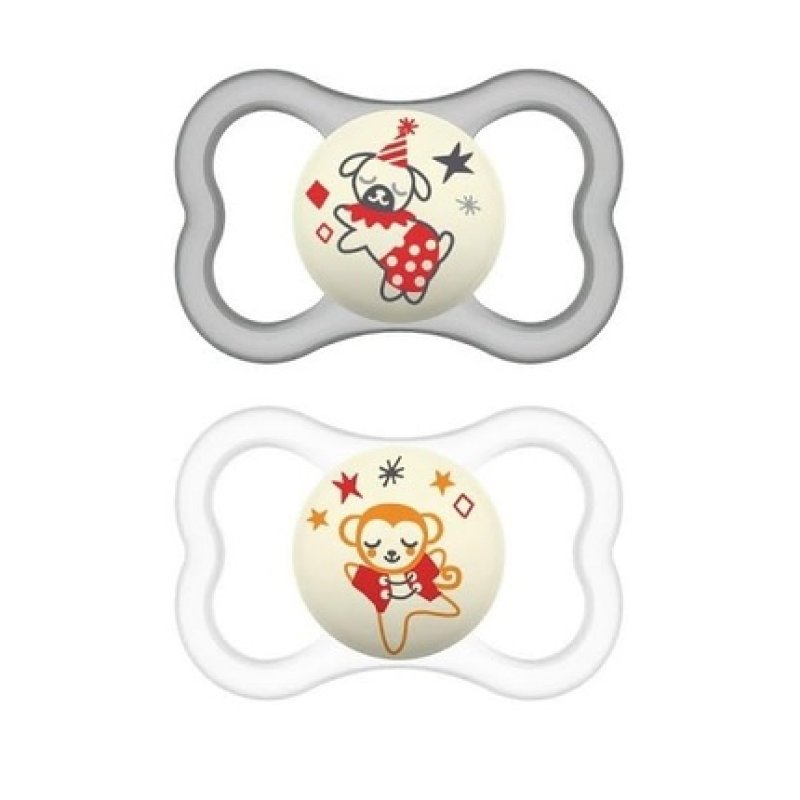 MAM Air Night 277S Silicone Pacifier Unisex 16m 2 Pieces