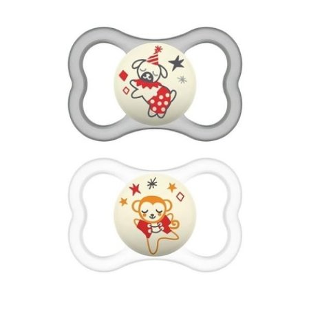 MAM Air Night 277S Silicone Pacifier Unisex 16m 2 Pieces