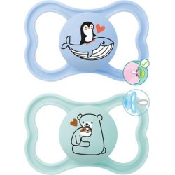 Mam Supreme Silicone Pacifier 6-16 Months Better Together Blue 2 Pack