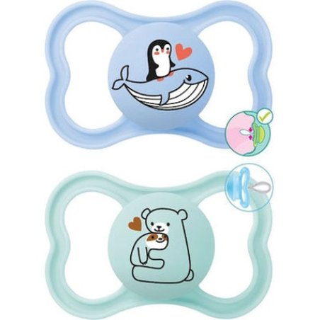 Mam Supreme Silicone Pacifier 6-16 Months Better Together Blue 2 Pack