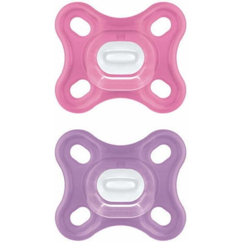 Mam Comfort Silicone Pacifier For Girls 0-2 Months - 2 Pieces