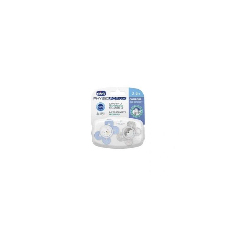 Chicco Physioforma Comfort Pacifier 06 Months Silicone 2 Pieces