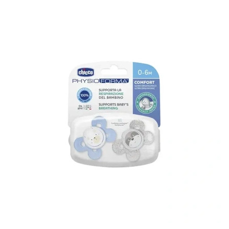 Chicco Physioforma Comfort Pacifier 06 Months Silicone 2 Pieces