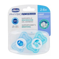 Chicco Chicco Pacifier Physio Light Blue 26 Months 2 Units