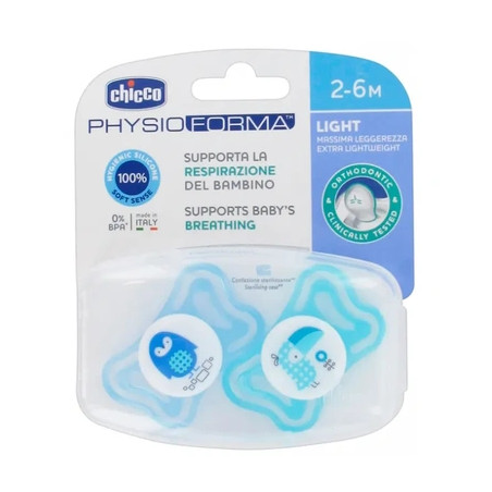 Chicco Chicco Pacifier Physio Light Blue 26 Months 2 Units