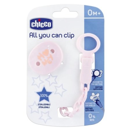 All You Can Clip Soft Pacifier Clip For Girls Newborn Pink