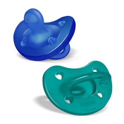 Chicco 00073086210000 baby pacifier Ultra soft pacifier Anatomical Silicone Blue, Green