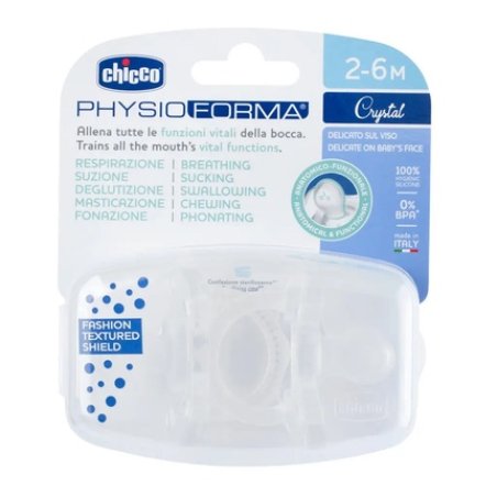 Chicco Physio Forma Pacifier Crystal 2-6 Months - 2 Pieces