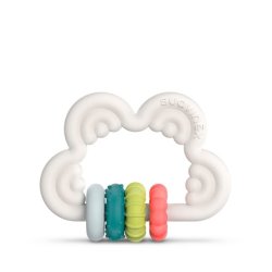 Suavinex Silicone Teething Ring for 6 Months - White