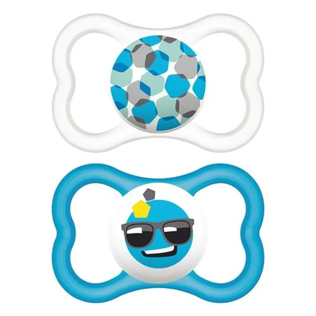 Mam Mam Baby Air 6 Blue Silicone Soother Pack Of 2