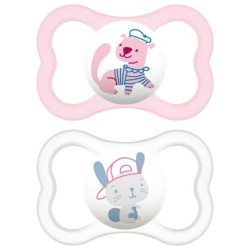 Mam Mam Baby Dummy Air 6 Silicone Pink Pack Of 2