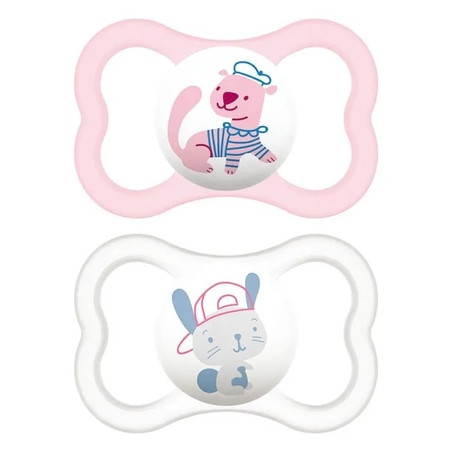 Mam Mam Baby Dummy Air 6 Silicone Pink Pack Of 2