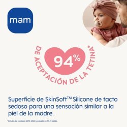 MAM Pacifier with Ventilated Shield for 16 Months with Symmetrical Silicone Teat Self-Sterilizing Box MAM Air Matte