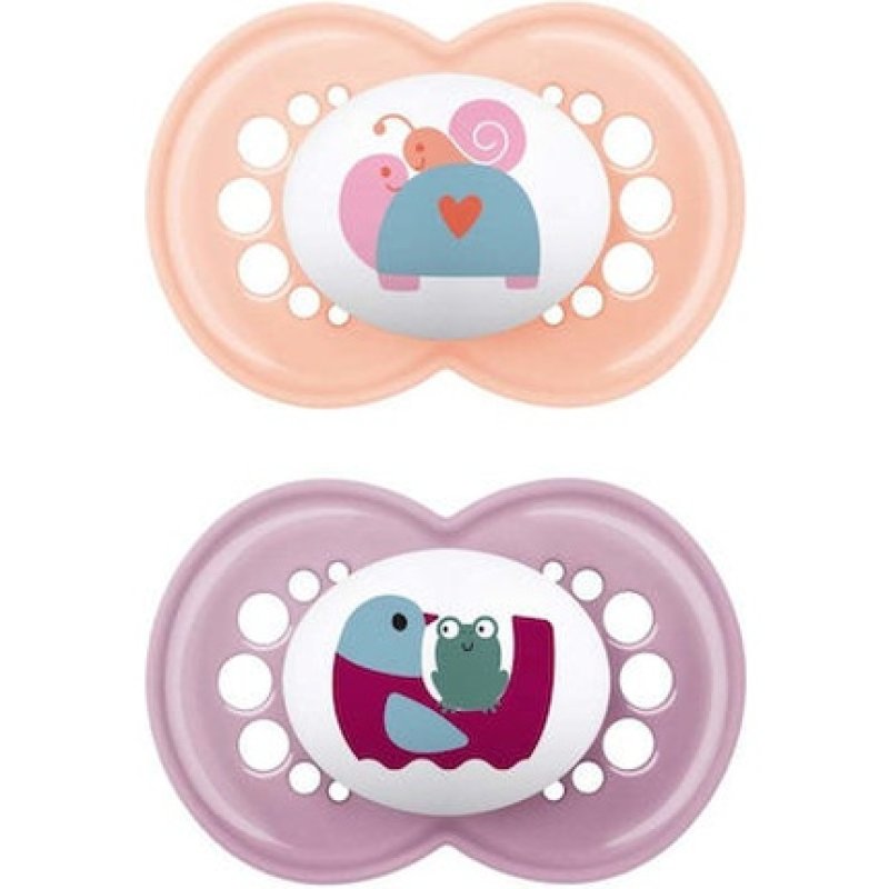 Mam Original Silicone Pacifier 6-16 Months Better Together Pink 2 Pack