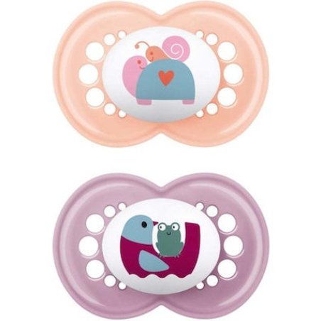 Mam Original Silicone Pacifier 6-16 Months Better Together Pink 2 Pack