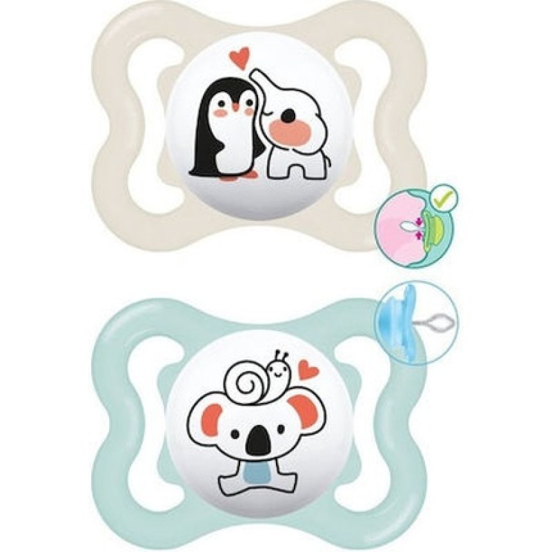 Mam Supreme Silicone Pacifier 2-6 Months Unisex 2 Pack