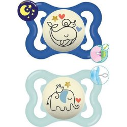 Mam Supreme Night Silicone Pacifier For Boys 2-6 Months - 2 Pack