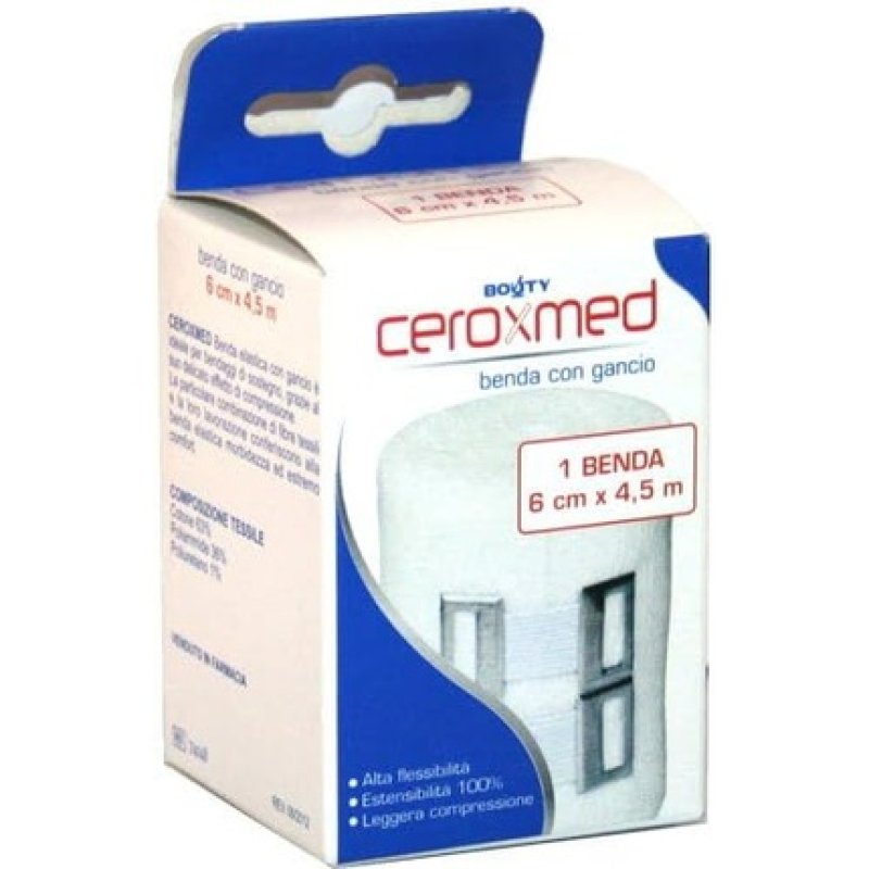 Ceroxmed Elastic Bandage With Bandage Fastener 6cm X 45m