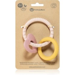 Petite&Mars Silicone Teether Dentaruolo Love Suitable For 0 Months And Older 1 Piece