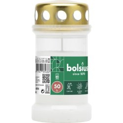 Bolsius Memorial Candle No 3 With Lid White