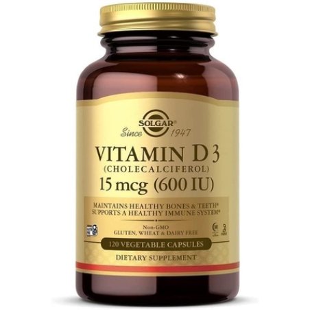 Solgar Vitamin D3 600 IU Cholecalciferol 120 Vegetarian Capsules