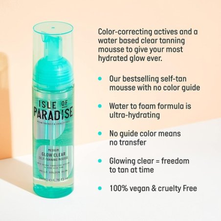 Isle of Paradise Medium Glow Tan Clear Mousse 200 ml Naturel Corps