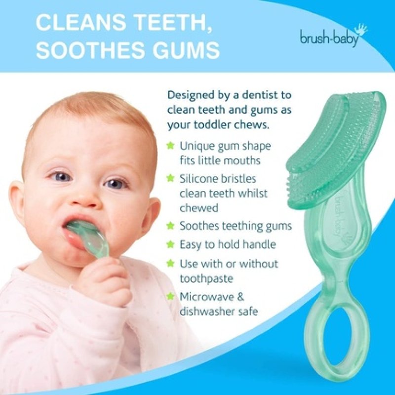Brush-Baby BRB117 brosse à dents Vert Bébé