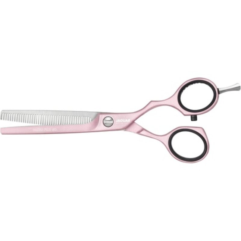 Jaguar White Line Pastel Plus 40 Offset Texturing Scissors 5.5-Inch Rose