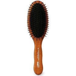 Acca Kappa Pneumatic Brush 12 AX355 Wood Teeth Plastic Media Black Compatible for Hair