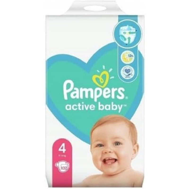 Pampers Active Baby Diapers Size 4 9-14kg