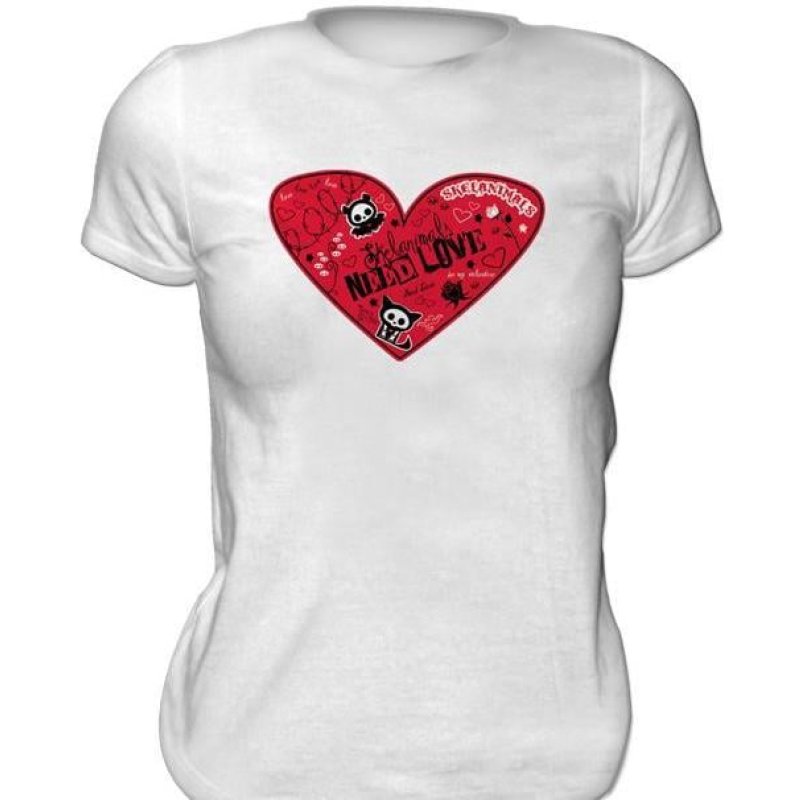 SKELANIMALS - T-Shirt VALENTIN Femme White Basic (XL)
