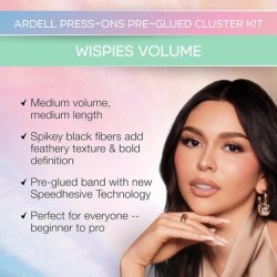 Ardell Press On Preglued Underlash Eyelash Extensions Wispies Volume Cluster