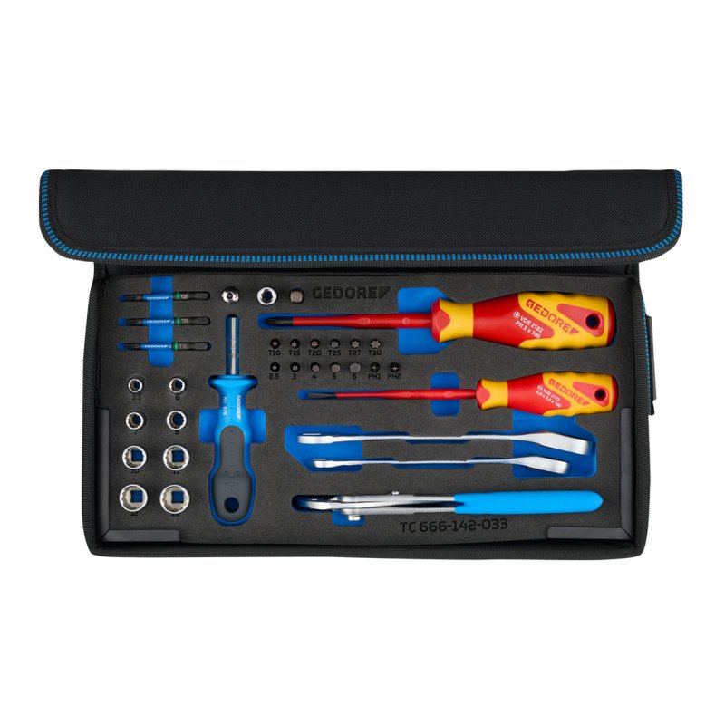 Gedore TC 666-142-033 Caisse à outils pour mécanicien 33 outils