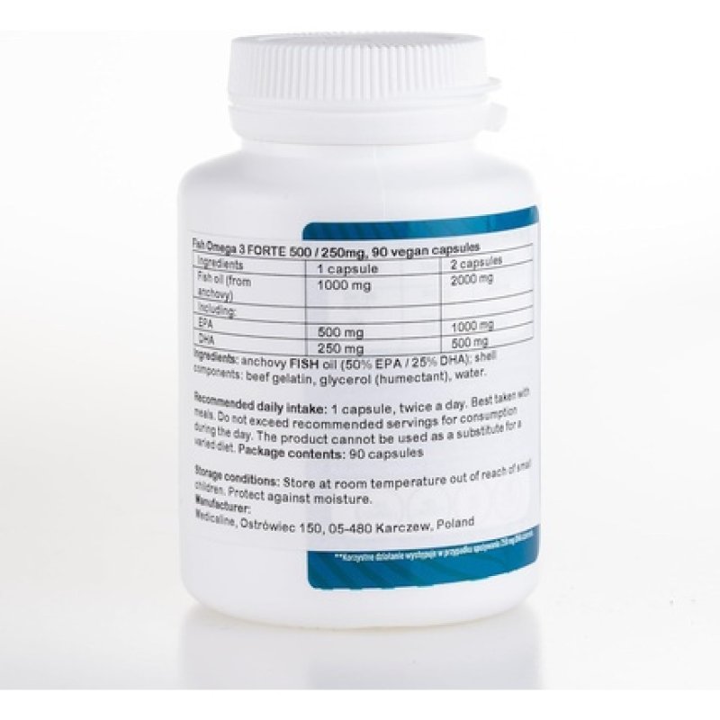 Aliness Highest Strength Fish Omega 3 90 Capsules 500mg EPA 250mg DHA - 45 Days Supply