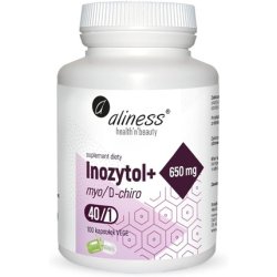 Aliness Inositol Plus myo/D-Chiro 650mg - Positive Wellbeing PCOS Depression - Vegan Vegetarian