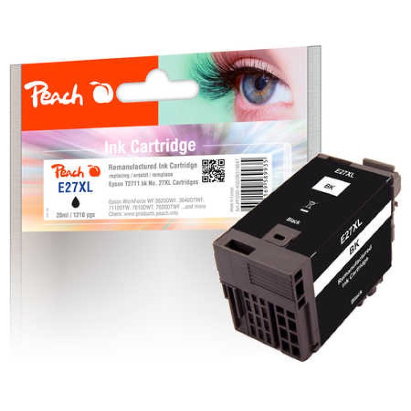Peach 319847 cartouche d'encre 1 pièce(s) Compatible Noir